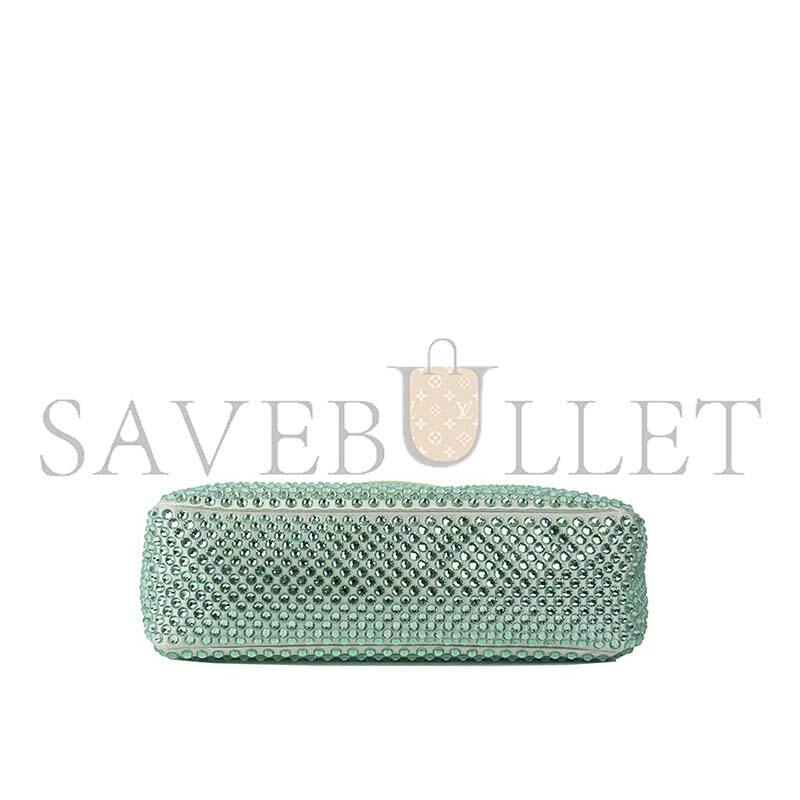 Pra*a mint green crystal re-edition 2000 shoulder bag (22*17*6cm)